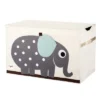 3 Sprouts Collapsible Toy Chest Storage Organizer Bin For Boys And Girls Playroom Nursery Bundle With Polka Dot Elephant And Whale Designs (2 Pack)