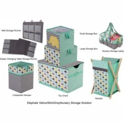 Bacati - Elephants Mint/Yellow/Gray Storage Toy Chest 11 Bacati - Elephants Mint/Yellow/Gray Storage Toy Chest -IRIS Storage Deals Store GUEST 2f453925 c2c0 4d1e 9592 078b557a1b33