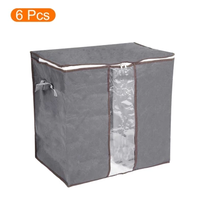Unique Bargains Foldable Clothes Storage Bags With Reinforced Handle For Clothes Bedding Blankets 2 Unique Bargains Foldable Clothes Storage Bags With Reinforced Handle For Clothes Bedding Blankets - Image 2