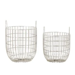 Set Of 2 Contemporary Iron Storage Baskets Silver - Olivia & May 6 Set Of 2 Contemporary Iron Storage Baskets Silver - Olivia & May -IRIS Storage Deals Store GUEST 2fa32b3a 871a 48a8 b36b 9f2db23e9dec