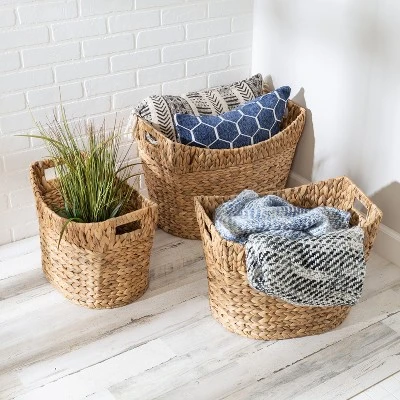 Honey-Can-Do 3pc L Nesting Natural Baskets 6 Honey-Can-Do 3pc L Nesting Natural Baskets - Image 6