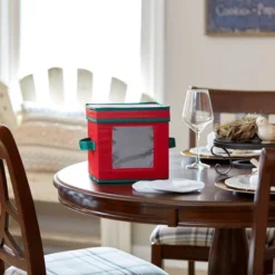 Household Essentials Dessert Plate Chest Red