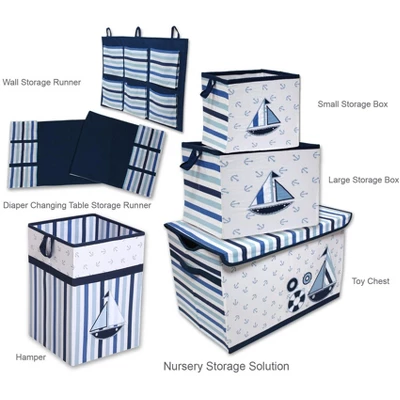 Bacati - Little Sailor Storage Box Large 4 Bacati - Little Sailor Storage Box Large - Image 4