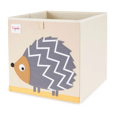 3 Sprouts Large 13 Inch Square Children's Foldable Fabric Storage Cube Organizer Box Soft Toy Bins, Pet Hedgehog And Friendly Owl (2 Pack) 1 3 Sprouts Large 13 Inch Square Children's Foldable Fabric Storage Cube Organizer Box Soft Toy Bins, Pet Hedgehog And Friendly Owl (2 Pack)