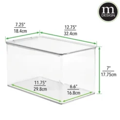 MDesign Stackable Closet Storage Bin Box With Lid, 2 Pack - Clear -IRIS Storage Deals Store GUEST 32f7ef23 4ad0 42e4 bc23 1b4b46739d27