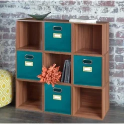 Niche Cubo 4pk Foldable Fabric Storage Bin With Label Holder Teal -IRIS Storage Deals Store GUEST 33cf057c ce66 44ce b706 57b1f7b1ccc3