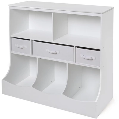 Badger Basket Combo Bin Storage Unit With Three Baskets 8 Badger Basket Combo Bin Storage Unit With Three Baskets - Image 8