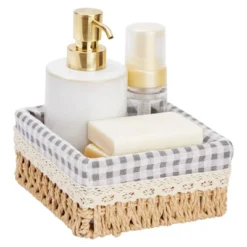 Farmlyn Creek Set Of 3 Rectangular Wicker Baskets For Organizing With Removable Fabric Liners, Rectangular Home Storage Bins For Pantry Items, 3 Sizes -IRIS Storage Deals Store GUEST 352e9a8b 4c89 4163 9780 e74d49b1594e