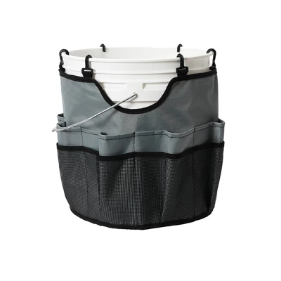 Household Essentials Bucket Caddy Gray/Black 4 Household Essentials Bucket Caddy Gray/Black - Image 4