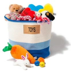 IRIS Storage Deals Store 7 Midlee Blue 3 Tone Toys Basket