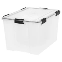 IRIS WeatherPro Plastic Storage Bin Clear With Lid -IRIS Storage Deals Store GUEST 36cb7324 59f0 4748 861d f933f4d57a0b