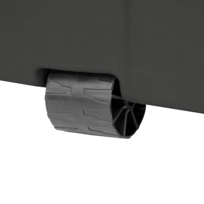 Sterilite 45 Gallon Heavy Duty Plastic Stackable Storage Container Tote With Wheels And Latching Indexed Lid For Home Organization, Gray, 8 Pack 2 Sterilite 45 Gallon Heavy Duty Plastic Stackable Storage Container Tote With Wheels And Latching Indexed Lid For Home Organization, Gray, 8 Pack - Image 2