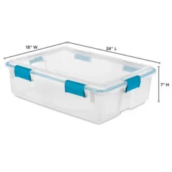 Sterilite Multipurpose Plastic Under-Bed Storage Tote Bins With Secure Gasket Latching Lids For Home Organization -IRIS Storage Deals Store GUEST 36cfc6bc 4983 402b b8dd f61d53774d1f