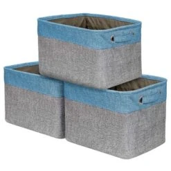 Sorbus Sturdy Collapsible Bins With Dual Handles - 3 Pack