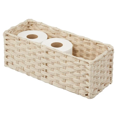 MDesign Woven Seagrass Toilet Tank Storage Basket For Bathroom 9 MDesign Woven Seagrass Toilet Tank Storage Basket For Bathroom - Image 9
