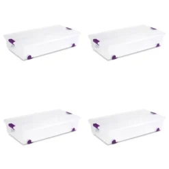 Sterilite 17611704 60 Quart ClearView Latch Lid Wheeled Underbed Box -IRIS Storage Deals Store GUEST 37ef9423 6b36 4728 8609 c00b39829e50