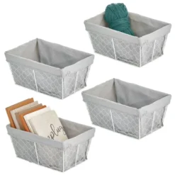 MDesign Medium Chicken Wire Storage Basket, Fabric Liner -IRIS Storage Deals Store GUEST 3844e793 8aaf 423e 89dd 73d92cba1c6f