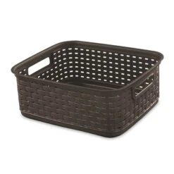 Sterilite Decorative Wicker-Style Short Weave Basket, Espresso 12726P06 (6 Pack) 7 Sterilite Decorative Wicker-Style Short Weave Basket, Espresso 12726P06 (6 Pack) -IRIS Storage Deals Store GUEST 38dc681f 5f7b 43e6 870a 3004323e6915