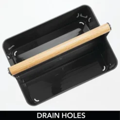 MDesign Plastic Tote, Divided Basket Bin With Wood Handle 14 MDesign Plastic Tote, Divided Basket Bin With Wood Handle -IRIS Storage Deals Store GUEST 3928a219 c9f7 4aee b1a6 db6412988a70