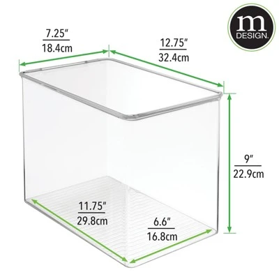 MDesign Stackable Plastic Craft, Sewing Storage Bin, Lid, - Clear 2 MDesign Stackable Plastic Craft, Sewing Storage Bin, Lid, - Clear - Image 2
