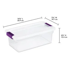 Sterilite 6 Quart Plastic ClearView Multipurpose Stacking Storage Container Tote With Secure Latching Lid For Home And Office Organization -IRIS Storage Deals Store GUEST 3b2190c6 1e03 4a27 8829 c0b197da539f