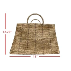 Natural Woven Natural Seagrass & Metal Basket - Foreside Home & Garden -IRIS Storage Deals Store GUEST 3b44f3d6 7e1d 4b7a 9c25 70227c750f3a