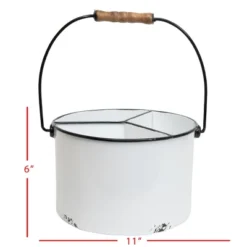White Metal Caddy - Foreside Home & Garden 10 White Metal Caddy - Foreside Home & Garden -IRIS Storage Deals Store GUEST 3b4acc04 9857 44b1 a546 25ade0929cdd