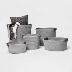 17'' Coiled Rope Tapered Basket Gray - Brightroom™ -IRIS Storage Deals Store GUEST 3b70a5d5 de74 45b7 a5fc bdc4e6a1ccfc