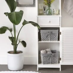 Design Imports Set Of 2 M Antique White Chicken Wire Gingham Check Liner Baskets Black/White -IRIS Storage Deals Store GUEST 3bb48390 c608 4567 8554 afe82daa1571