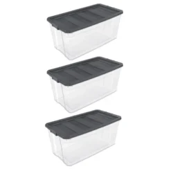 Sterilite Storage System Solution With 200 Quart Clear Stackable Storage Box Organization Containers With Grey Latching Lid 12 Sterilite Storage System Solution With 200 Quart Clear Stackable Storage Box Organization Containers With Grey Latching Lid -IRIS Storage Deals Store GUEST 3bfbfa31 8c1b 4700 a145 fba882337a20