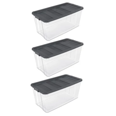 Sterilite Storage System Solution With 200 Quart Clear Stackable Storage Box Organization Containers With Grey Latching Lid 5 Sterilite Storage System Solution With 200 Quart Clear Stackable Storage Box Organization Containers With Grey Latching Lid - Image 5
