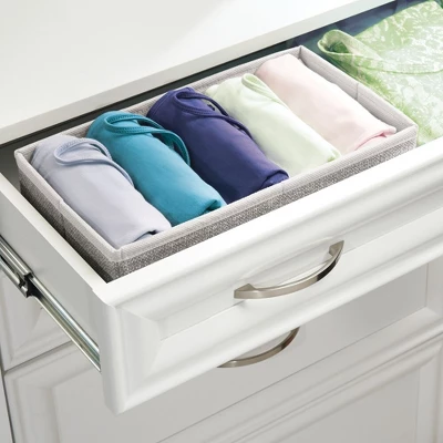 MDesign Soft Fabric Dresser Drawer And Closet Storage Organizer, 4 Pack 2 MDesign Soft Fabric Dresser Drawer And Closet Storage Organizer, 4 Pack - Image 2