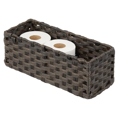 MDesign Woven Seagrass Toilet Tank Storage Basket For Bathroom 7 MDesign Woven Seagrass Toilet Tank Storage Basket For Bathroom - Image 7
