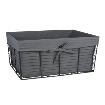 Design Imports Set Of 5 Vintage Gray Wire Liner Baskets Gray 7 Design Imports Set Of 5 Vintage Gray Wire Liner Baskets Gray - Image 7