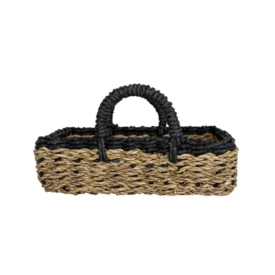 Black Trim Woven Seagrass & Rope Tray By Foreside Home & Garden 5 Black Trim Woven Seagrass & Rope Tray By Foreside Home & Garden - Image 5