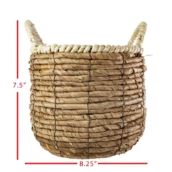 Wrapped Rim Basket Banana Leaf, Corn Husk & Metal - Foreside Home & Garden 9 Wrapped Rim Basket Banana Leaf, Corn Husk & Metal - Foreside Home & Garden -IRIS Storage Deals Store GUEST 3d4c27f5 7011 48c8 81b7 cd493cfda4a9