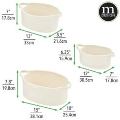 MDesign Casual Woven Cotton Rope Bathroom Basket With Handles, Set Of 3 11 MDesign Casual Woven Cotton Rope Bathroom Basket With Handles, Set Of 3 -IRIS Storage Deals Store GUEST 3da5269c 67a1 4e60 917e d71822b87dc7