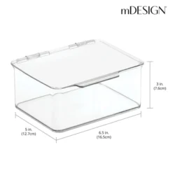 MDesign Plastic Craft Room Storage Organizer Box With Hinged Lid, 8 Pack, Clear 9 MDesign Plastic Craft Room Storage Organizer Box With Hinged Lid, 8 Pack, Clear -IRIS Storage Deals Store GUEST 3e2d2c12 dd67 405a 88cd 23b513ca48b7