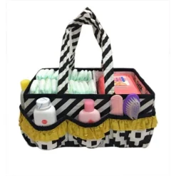 Bacati - Love Black/Gold Storage Caddy