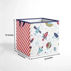 Bacati - Space Multicolor Boys Cotton Storage Box Small 8 Bacati - Space Multicolor Boys Cotton Storage Box Small -IRIS Storage Deals Store GUEST 405f69fa b4b4 4eef a203 952931a312aa