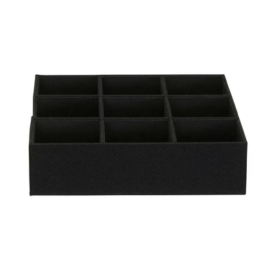 Household Essentials Set Of 2 9-Section Drawer Trays Black Linen 7 Household Essentials Set Of 2 9-Section Drawer Trays Black Linen - Image 7