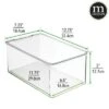 MDesign Plastic Stackable Toy Storage Bin Box With Lid, 5" High, 2 Pack