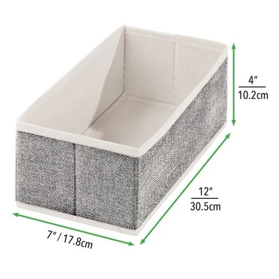 MDesign Soft Fabric Dresser Drawer And Closet Storage Organizer, 4 Pack 4 MDesign Soft Fabric Dresser Drawer And Closet Storage Organizer, 4 Pack - Image 4