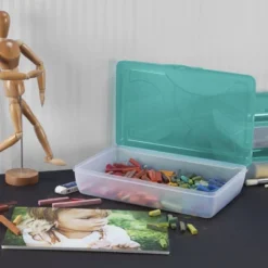 Sterilite 17296W06 Multipurpose Storage Supply Box W/ Lid, Molokai Blue (6 Pack) -IRIS Storage Deals Store GUEST 42b37356 ce64 4194 bb0e 0361045b2b7e 1