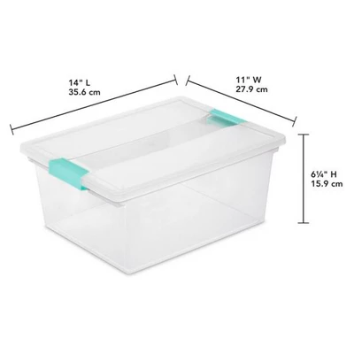 Sterilite Medium Clear Multipurpose Plastic Storage Tote, 4 Pack, And Large Clear Multipurpose Plastic Storage Tote, 4 Pack For Home Organization 4 Sterilite Medium Clear Multipurpose Plastic Storage Tote, 4 Pack, And Large Clear Multipurpose Plastic Storage Tote, 4 Pack For Home Organization - Image 4