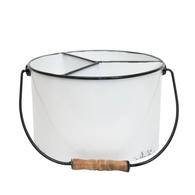 White Metal Caddy - Foreside Home & Garden 2 White Metal Caddy - Foreside Home & Garden - Image 2