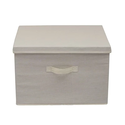 Household Essentials Wide Storage Box With Lid Natural 2 Household Essentials Wide Storage Box With Lid Natural - Image 2