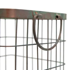 Patina Metal Basket - Foreside Home & Garden -IRIS Storage Deals Store GUEST 446a45f0 32d4 465e b437 05dadc514f30