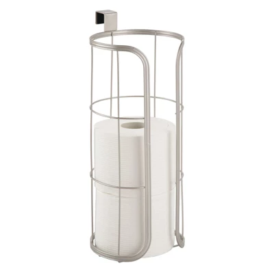 MDesign Metal Over The Tank Toilet Tissue Paper Roll Holder 6 MDesign Metal Over The Tank Toilet Tissue Paper Roll Holder - Image 6