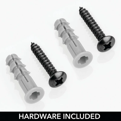 MDesign Metal Wall Mount Magazine, Book Holder, Compact Rack 3 MDesign Metal Wall Mount Magazine, Book Holder, Compact Rack - Image 3